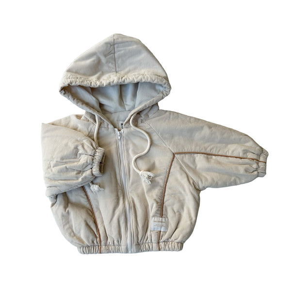 Onu corduroy hooded jacket - Beige