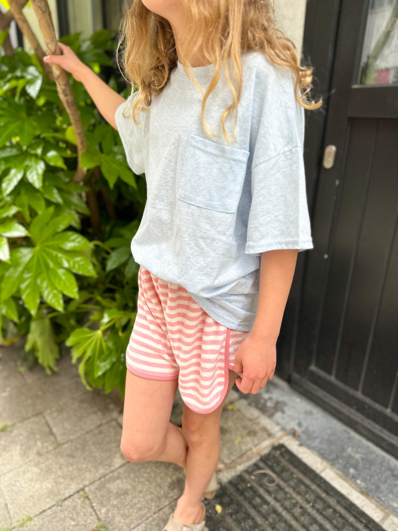 Slub pocket tee - Sky blue