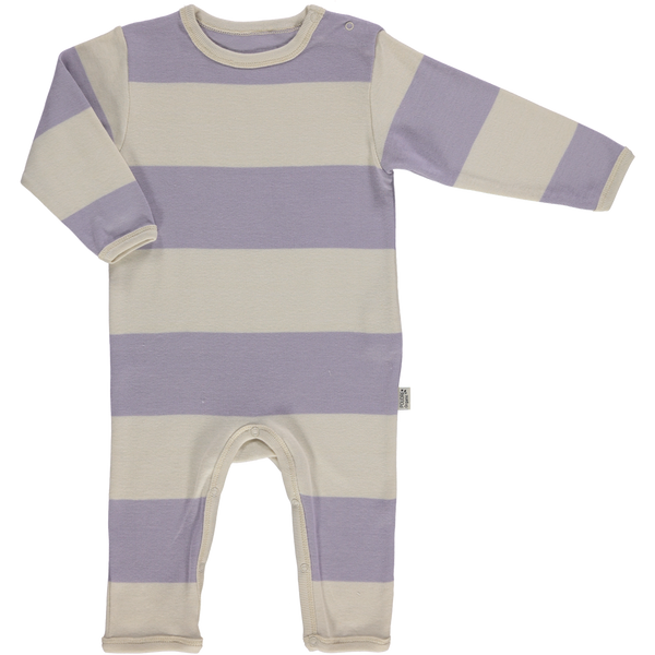 Cotton striped jumpsuit - Lavender