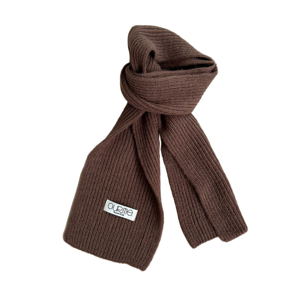 Rib scarf - Brown