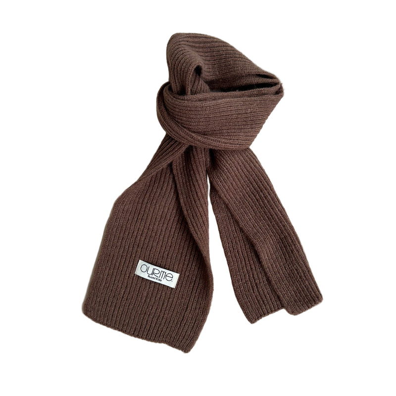 Rib scarf - Brown