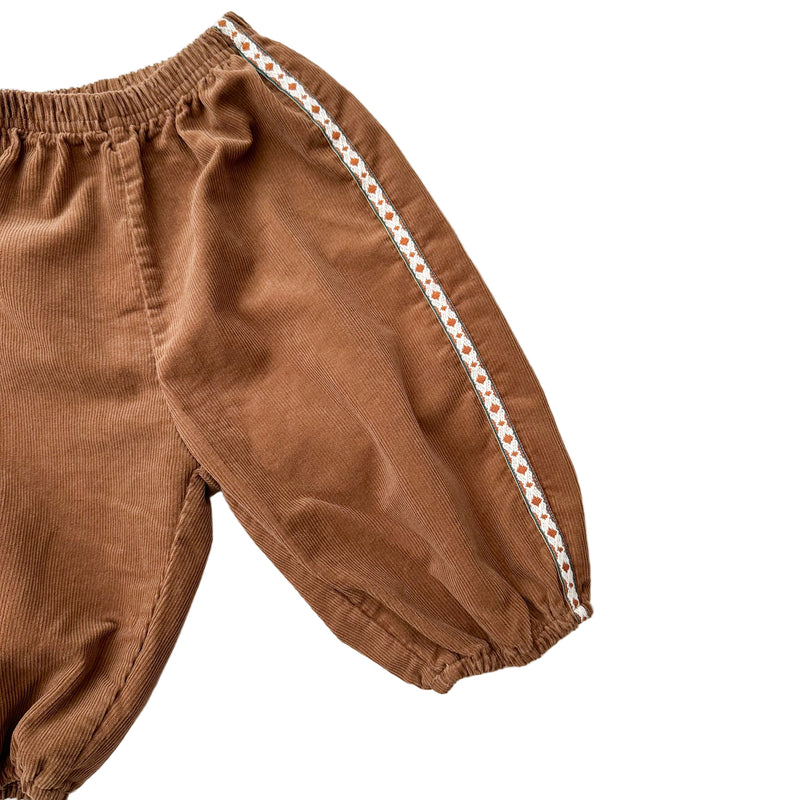 Bebe corduroy tape pants - Brown