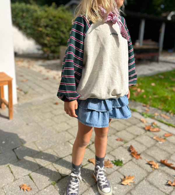 Weekend sweater - Oatmeal/green