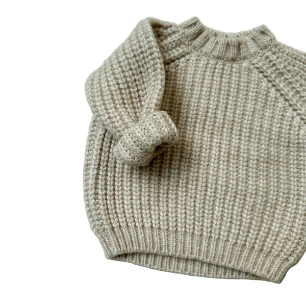 Knitted sweater - Tan
