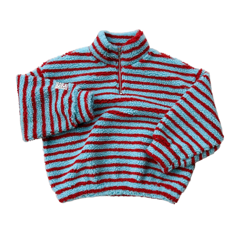 Dumble half zip-up - Sky/red