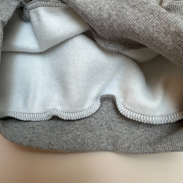 Basic fleeced sweater - Grey melange