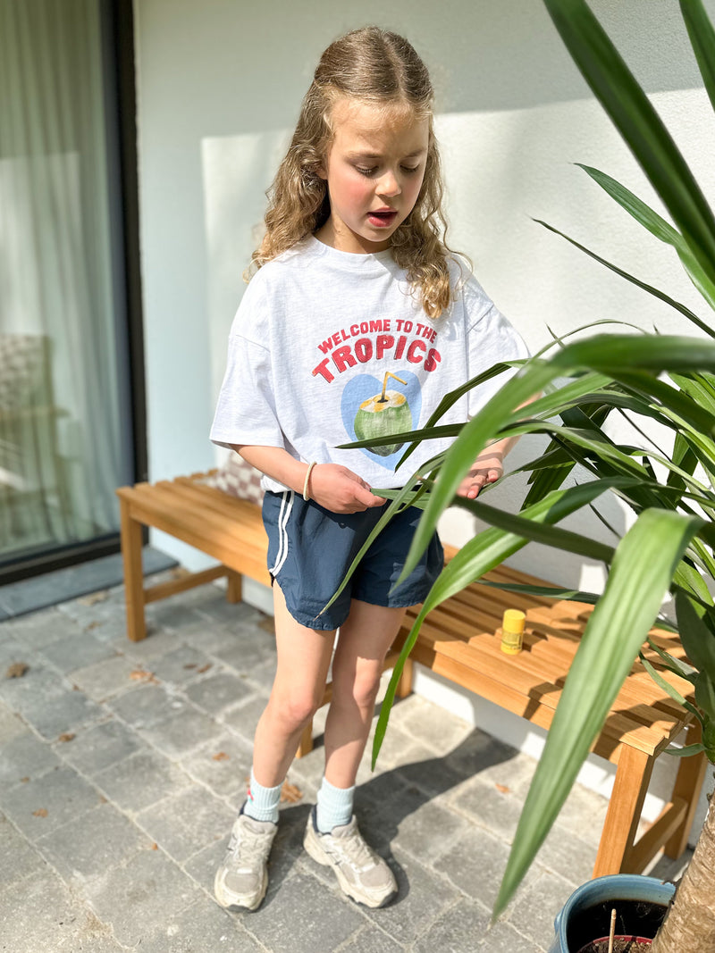 Tropical tee - White melange