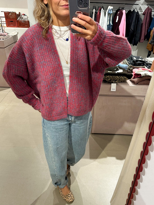 East melange cardigan - Piment