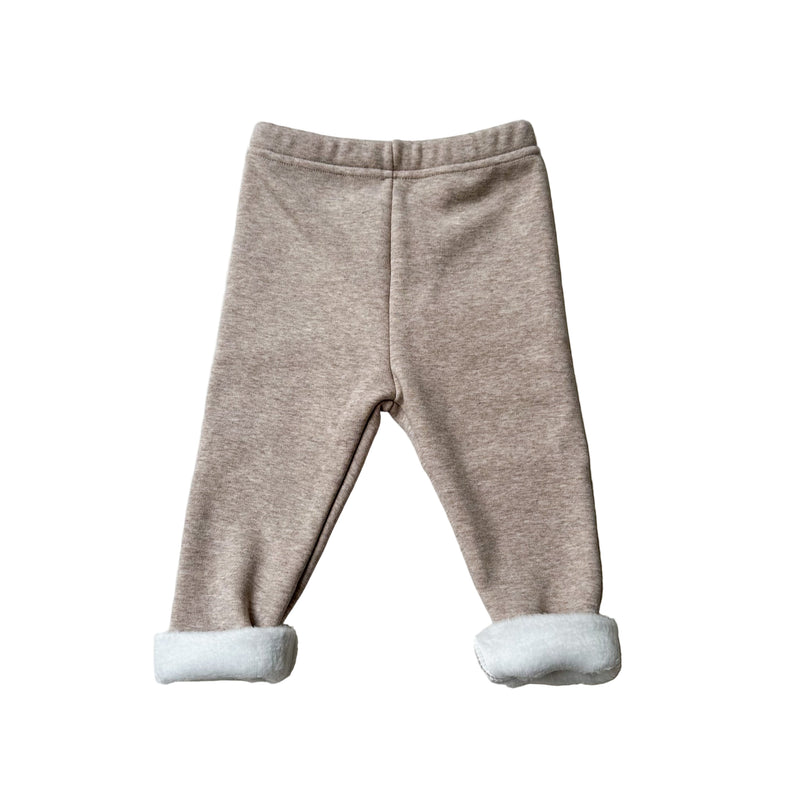 Melange fleece leggings - Cocoa melange