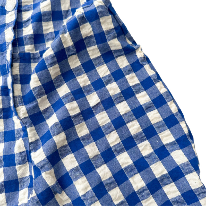 Summer check onesie - Blue