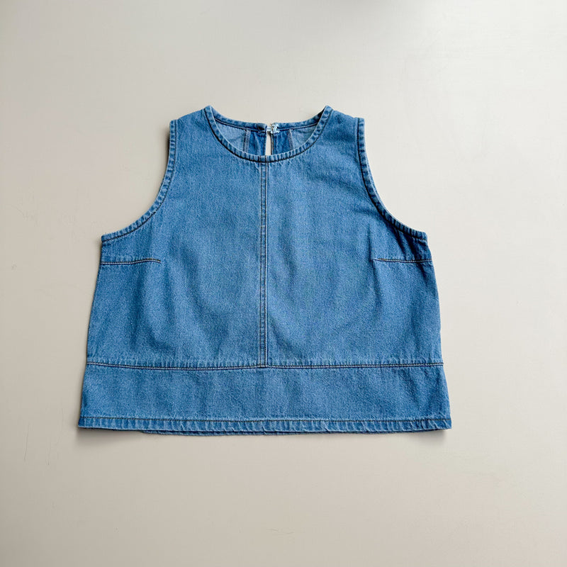 Meg denim vest - Blue washing