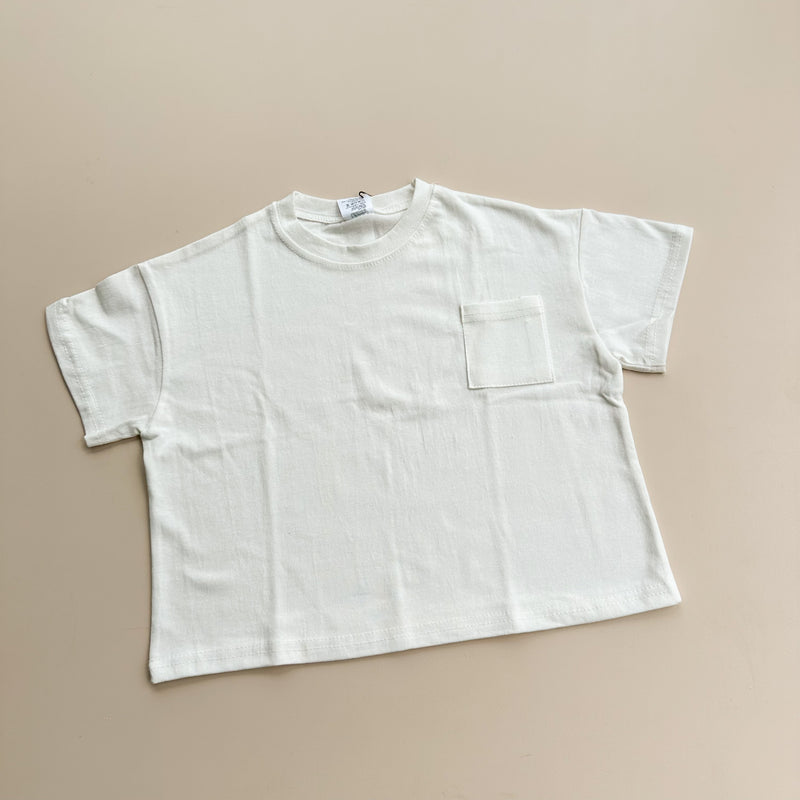 Oversized pocket tee - White