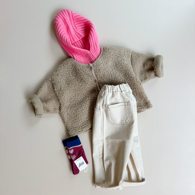 Teddy cardigan - Beige