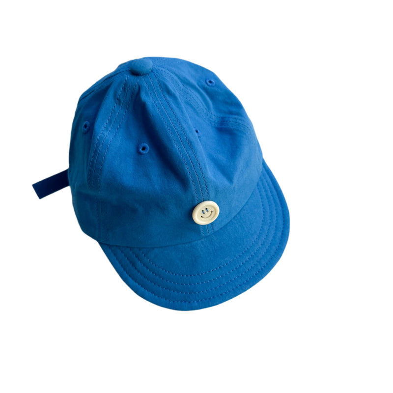 Smile button cap - Blue