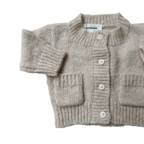 Wool pocket cardigan - Tan