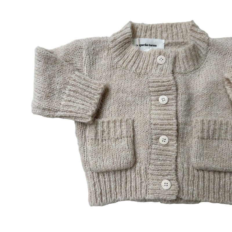 Wool pocket cardigan - Tan