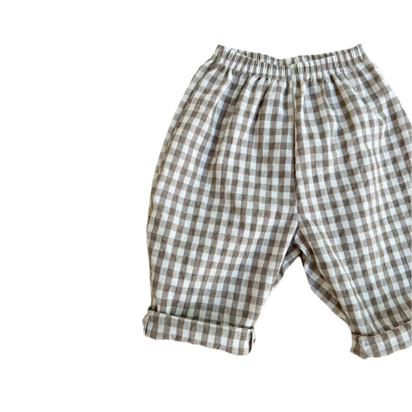 Lala check pants - Cocoa