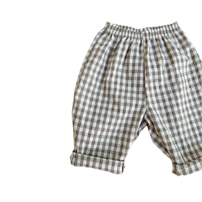 Lala check pants - Cocoa