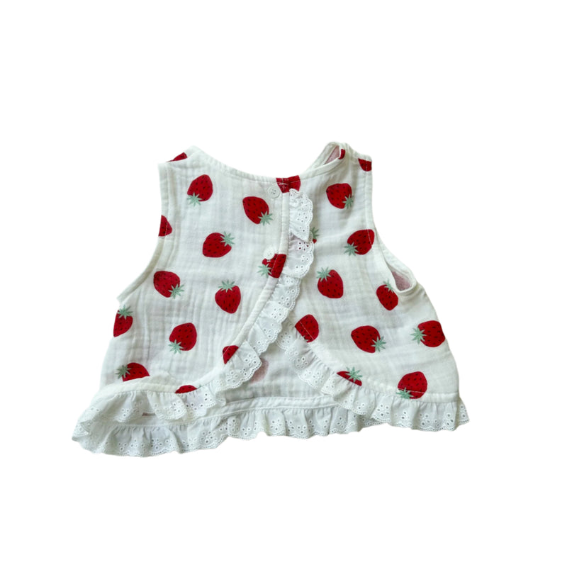 Muslin strawberry set - Cream