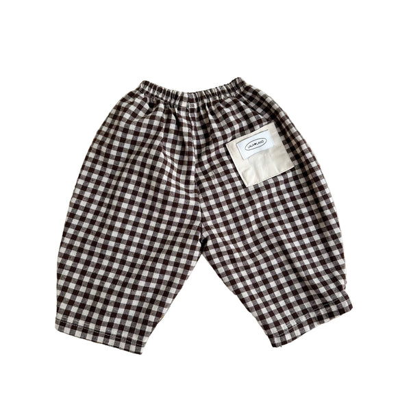 Lala bebe check pants - Brown