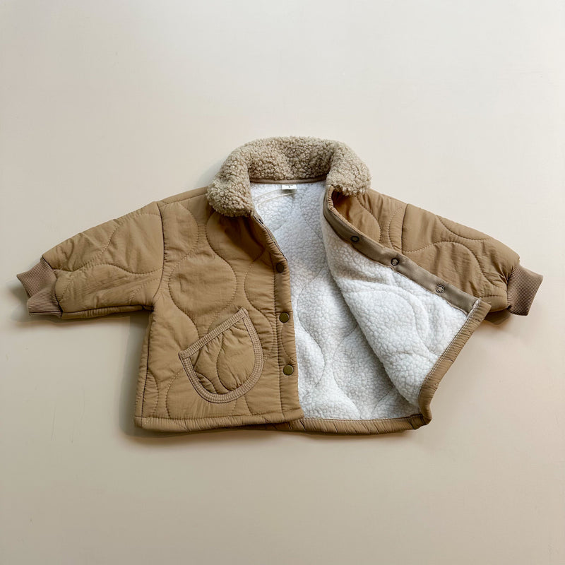 Teddy collar jacket - Beige