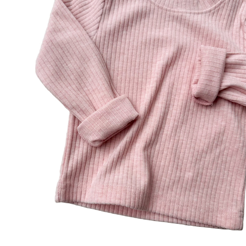 Soft rib tee - Old pink
