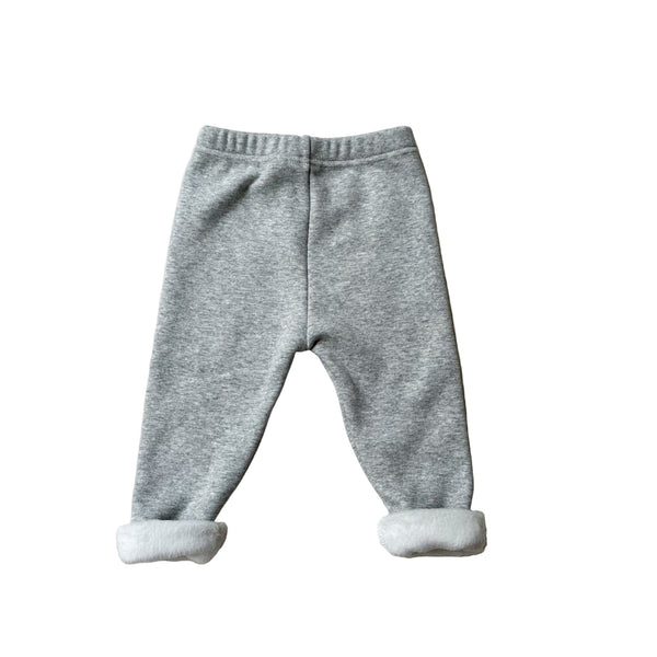 Melange fleece leggings - Grey melange