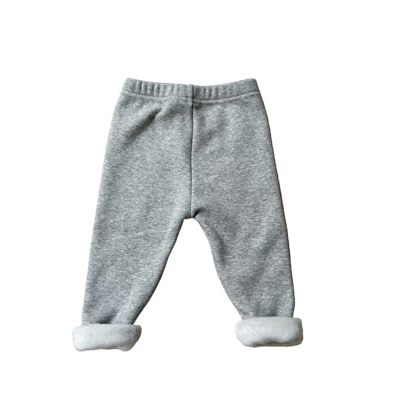 Melange fleece leggings - Grey melange