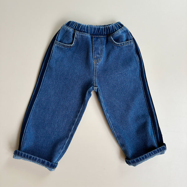 Track denim pants - Blue washing