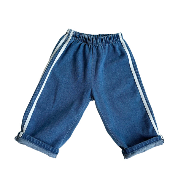 Wood track denim pants - Blue