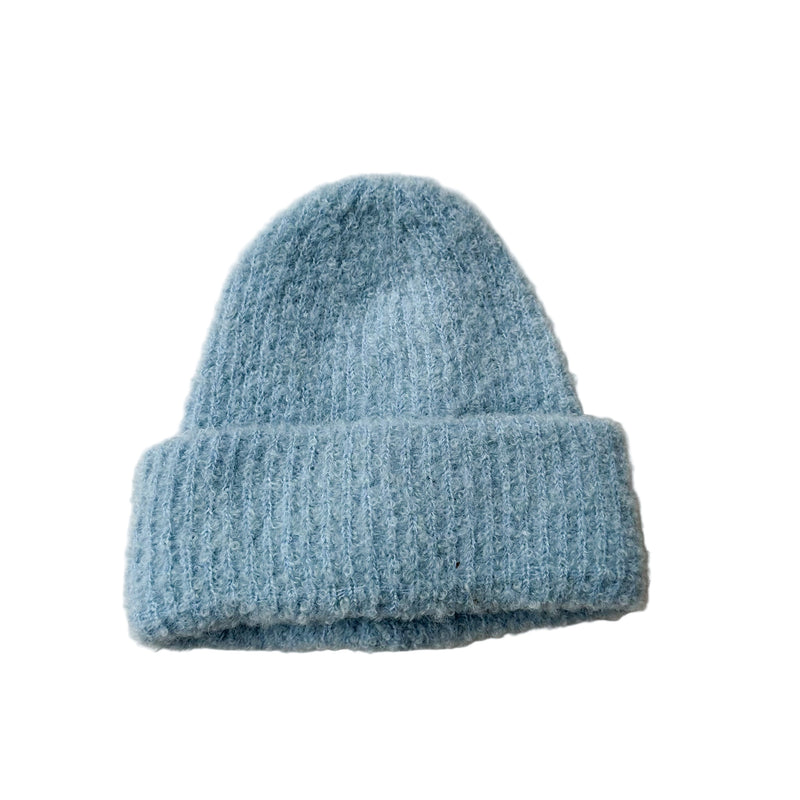 Wool mix bouclé beanie - Sky