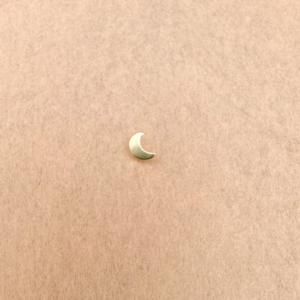 Moon stud earring - Gold