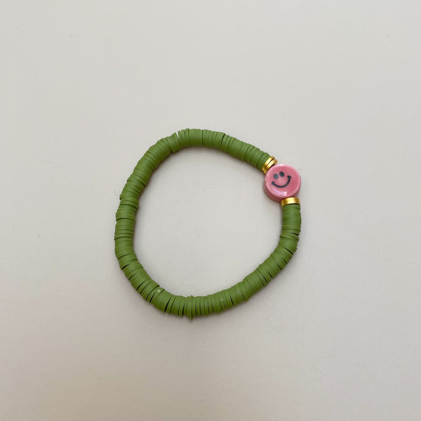 Smiley bracelet  - Khaki