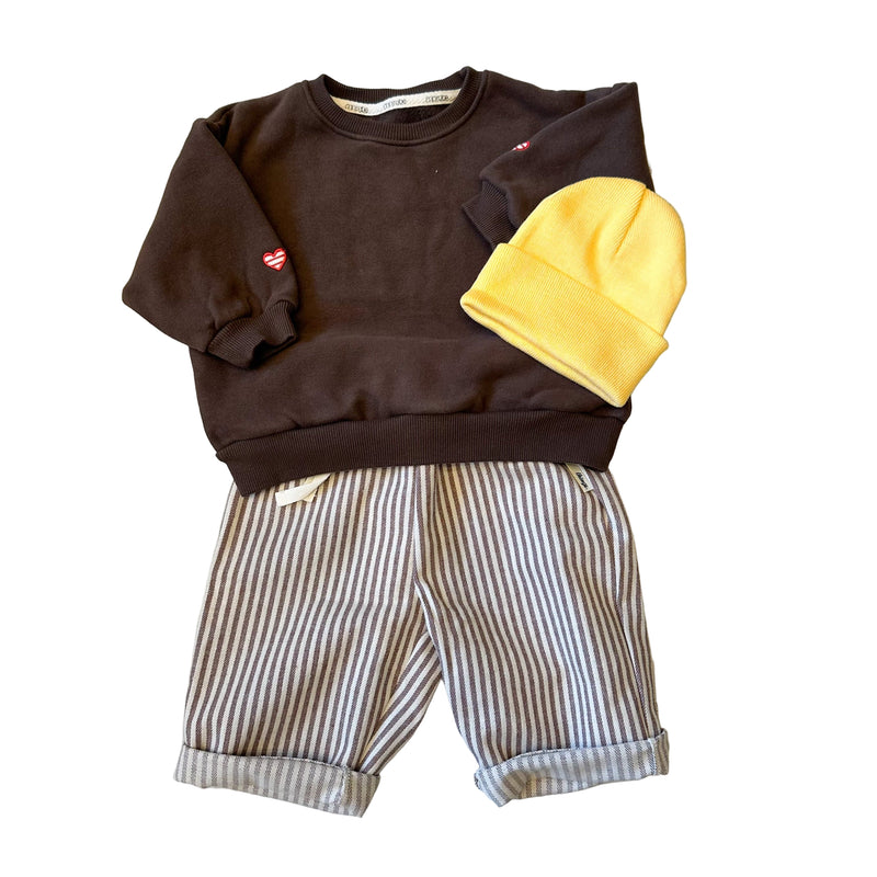 Bebe flanel striped chino pants - Brown