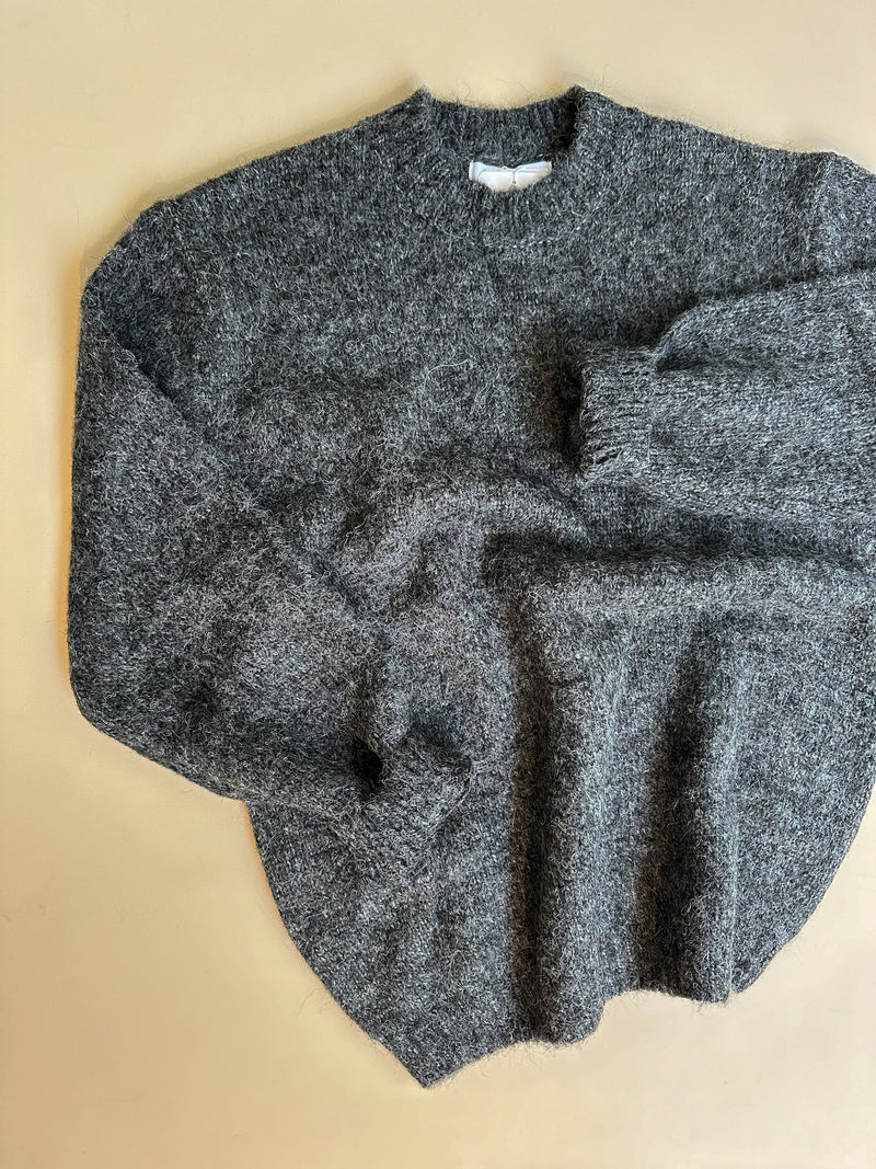 Wool mix melange jumper - Dark grey mix