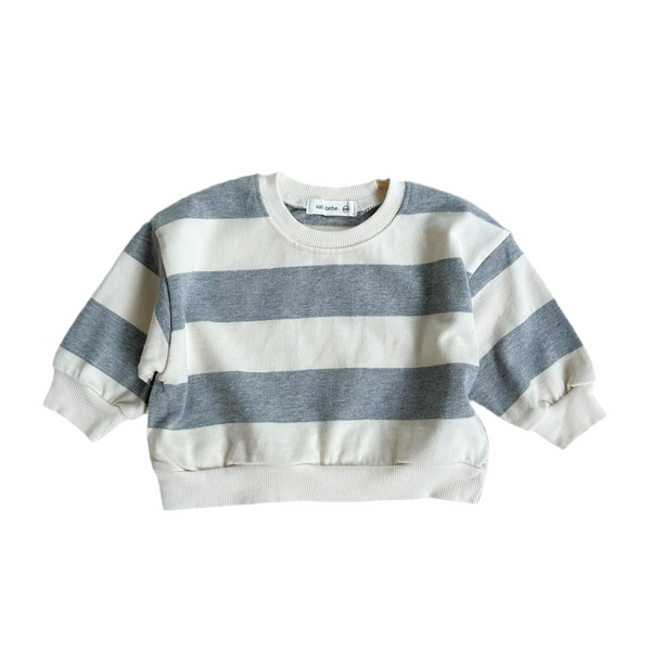 Bebe striped sweatshirt - Grey melange