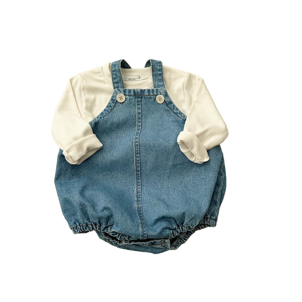 Denim onesie set - Blue