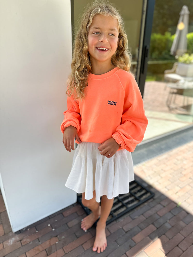 Kids izubird sweatshirt - Feu fluo