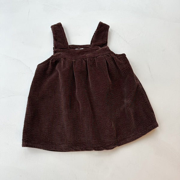 Pepper corduroy overall dress - Brown