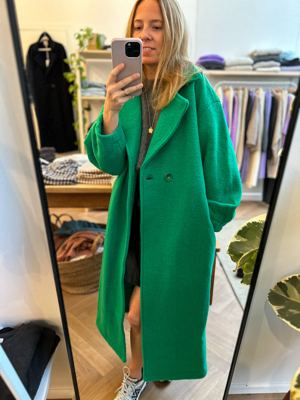 Monk virgin wool coat - Green
