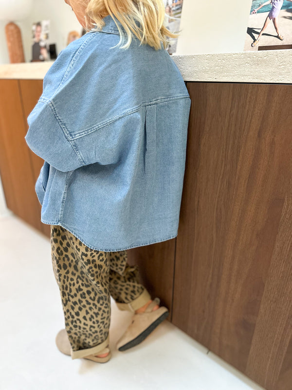 Button denim shirt - Blue