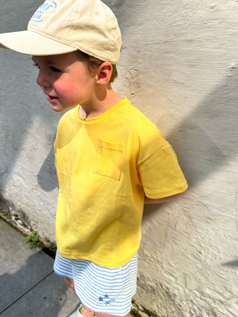 Oversized pocket tee - Yellow