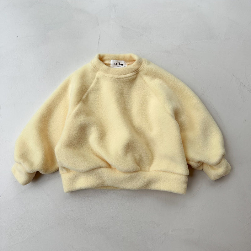 Sunny fleece raglan sweatshirt - Light yellow
