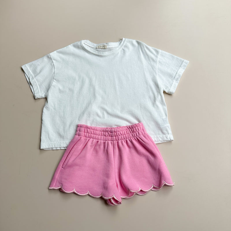 Scallops shorts - Pink