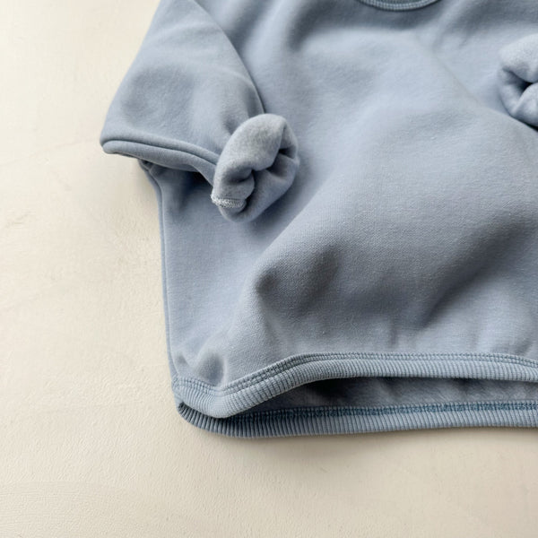 Label piping sweater - Sky