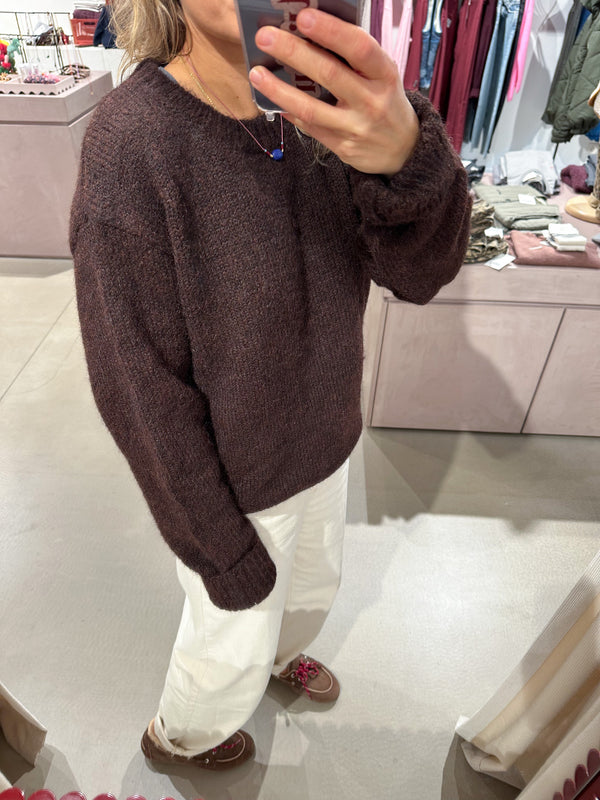 Wool mix jumper - Chocolate brown