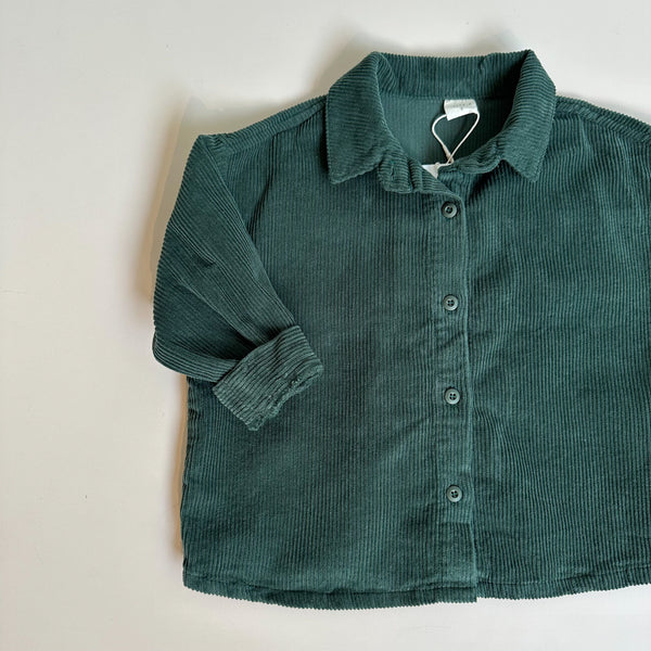 Corduroy overshirt - Dark green