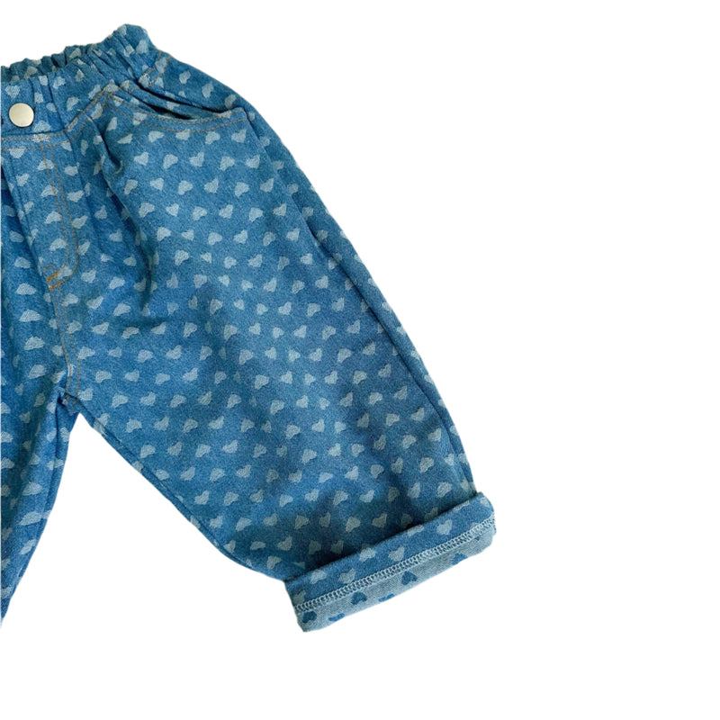 Hearts allover jeans - Blue
