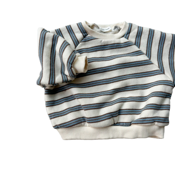 Bebe multistripes sweater - Cream/sky/brown