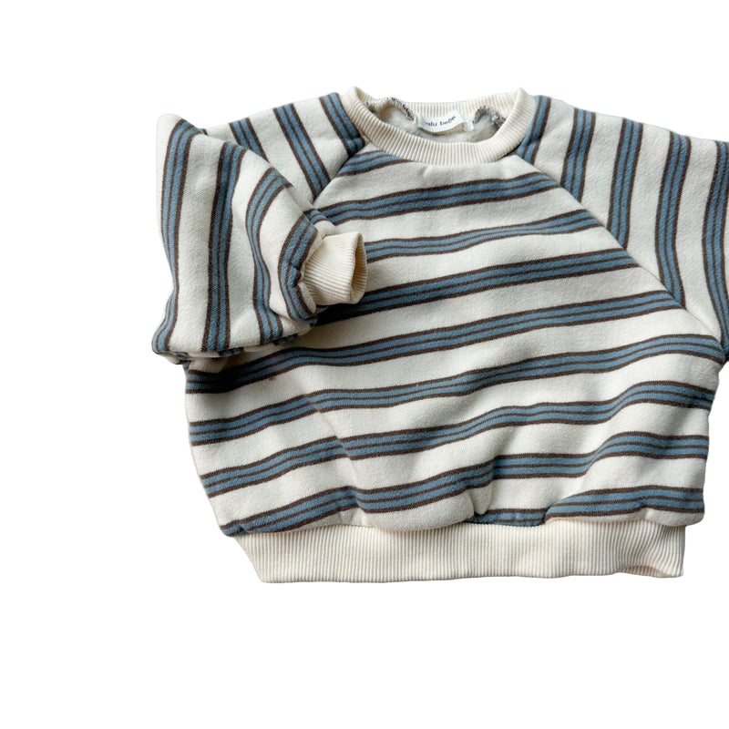 Bebe multistripes sweater - Cream/sky/brown